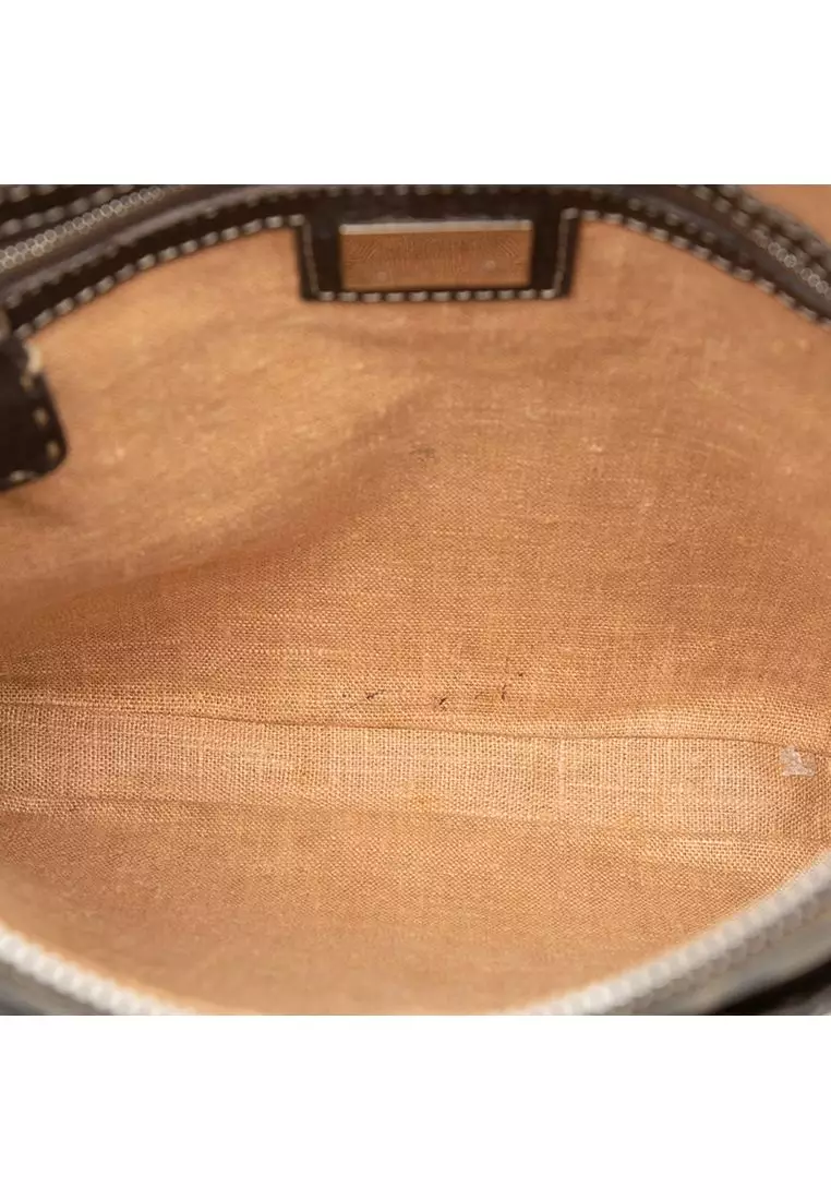 Pre-Loved Fendi Zucca Canvas Selleria Crossbody
