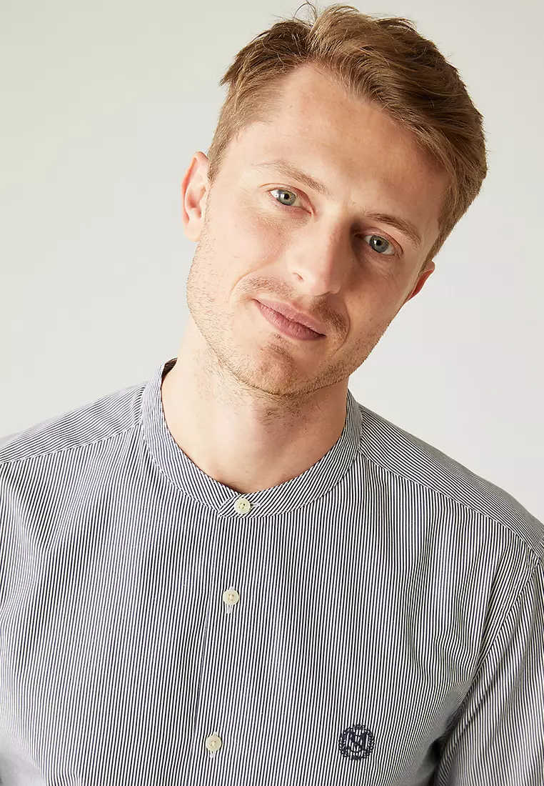 Pure Supima™ Cotton Grandad Collar Shirt