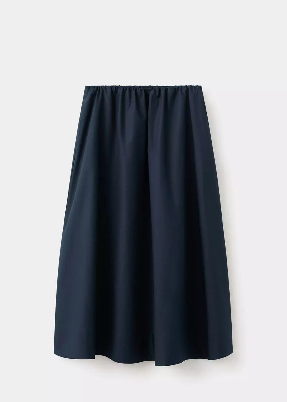Rok midi katun berlipit