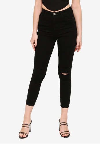 Buy Dorothy Perkins Black Rip Shape Lift Jeans Online On Zalora Singapore
