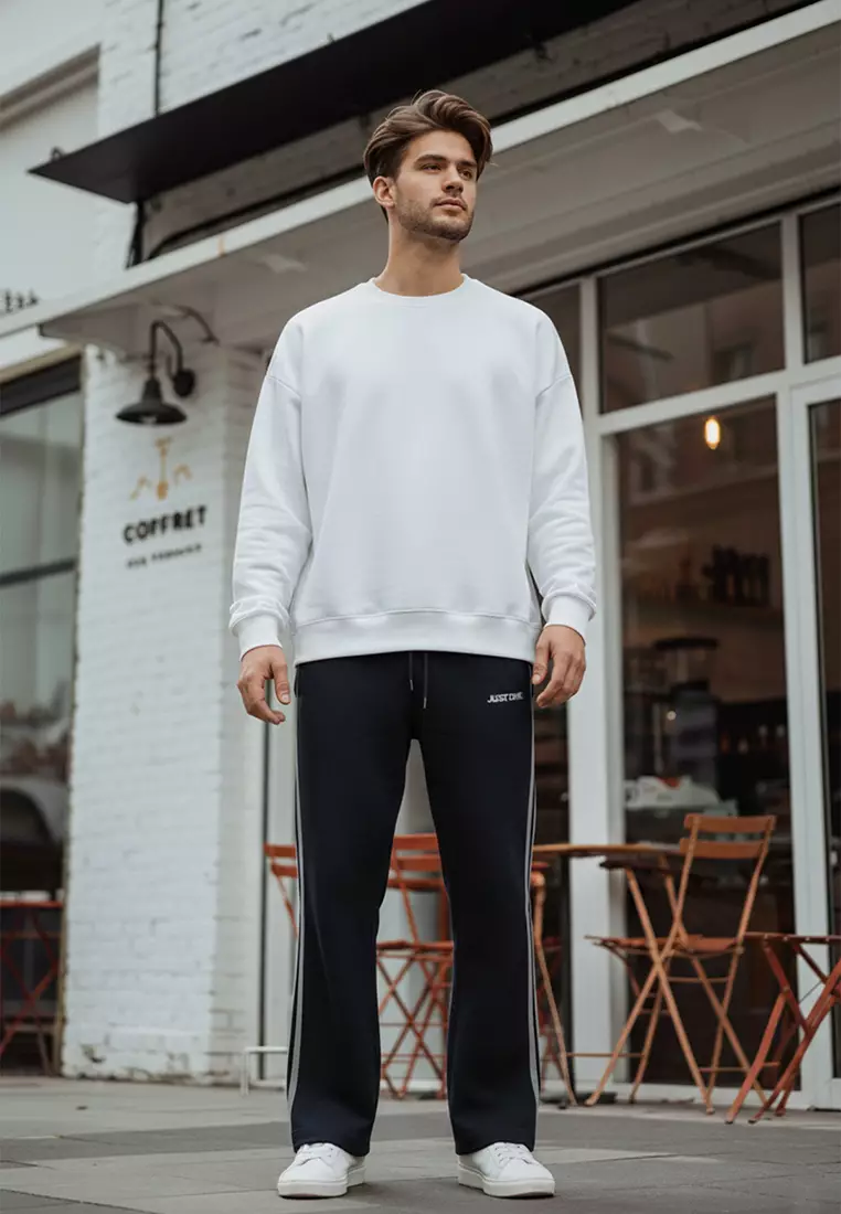 Straight Cut Striped Sweatpants