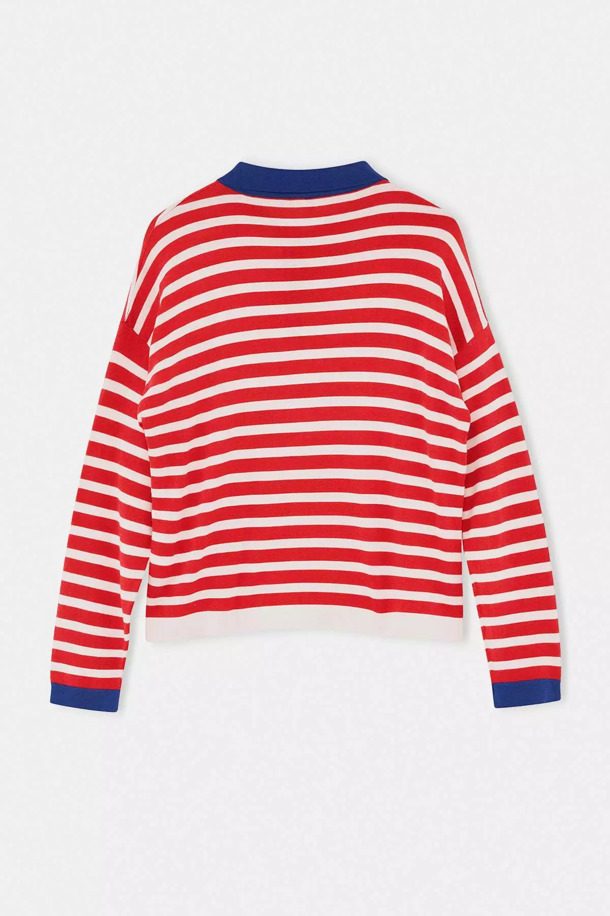 Wardrobe Essentials Red Special Yarn Wide Fit Striped Knitwear Sweater Twoaw26Kz00195
