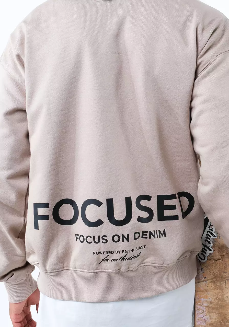 Sweater Hoodie Pria Crewneck Irving Khaki