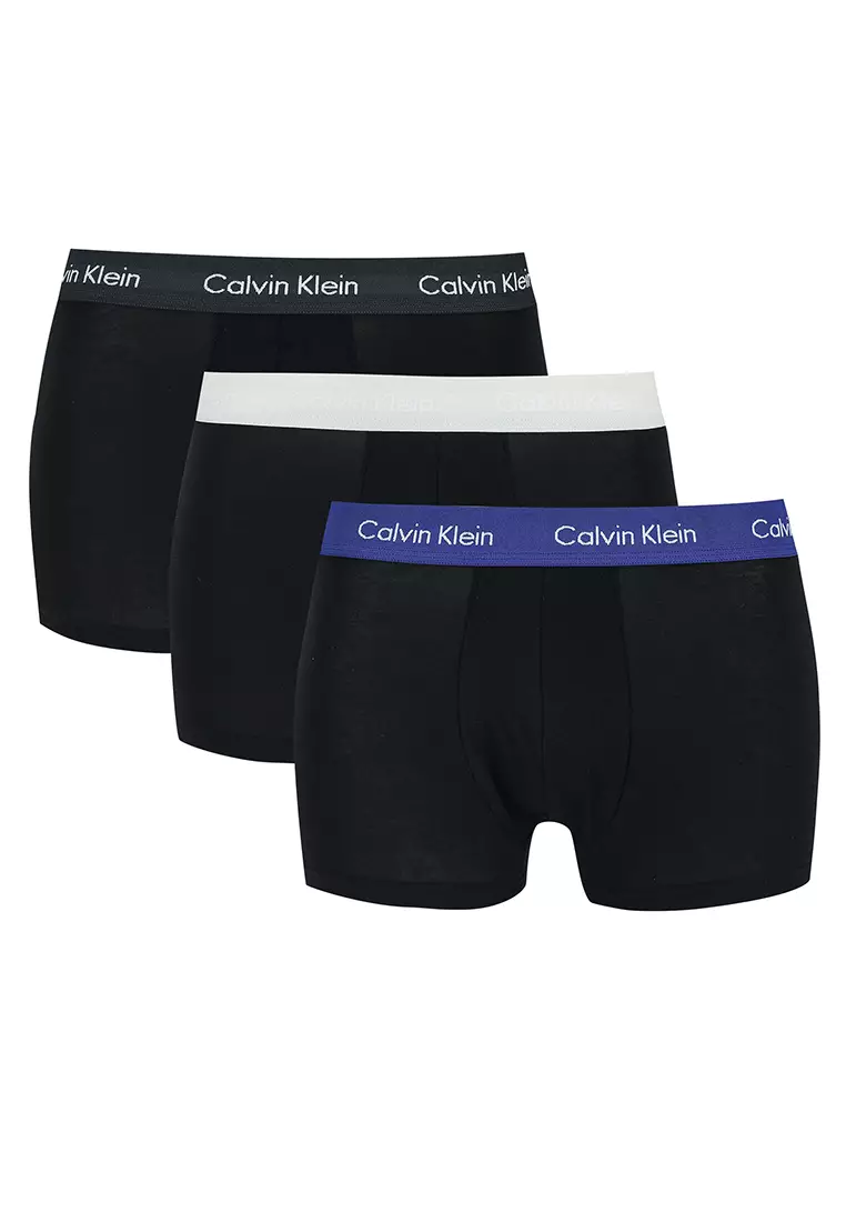 calvin klein black trunks 3 pack