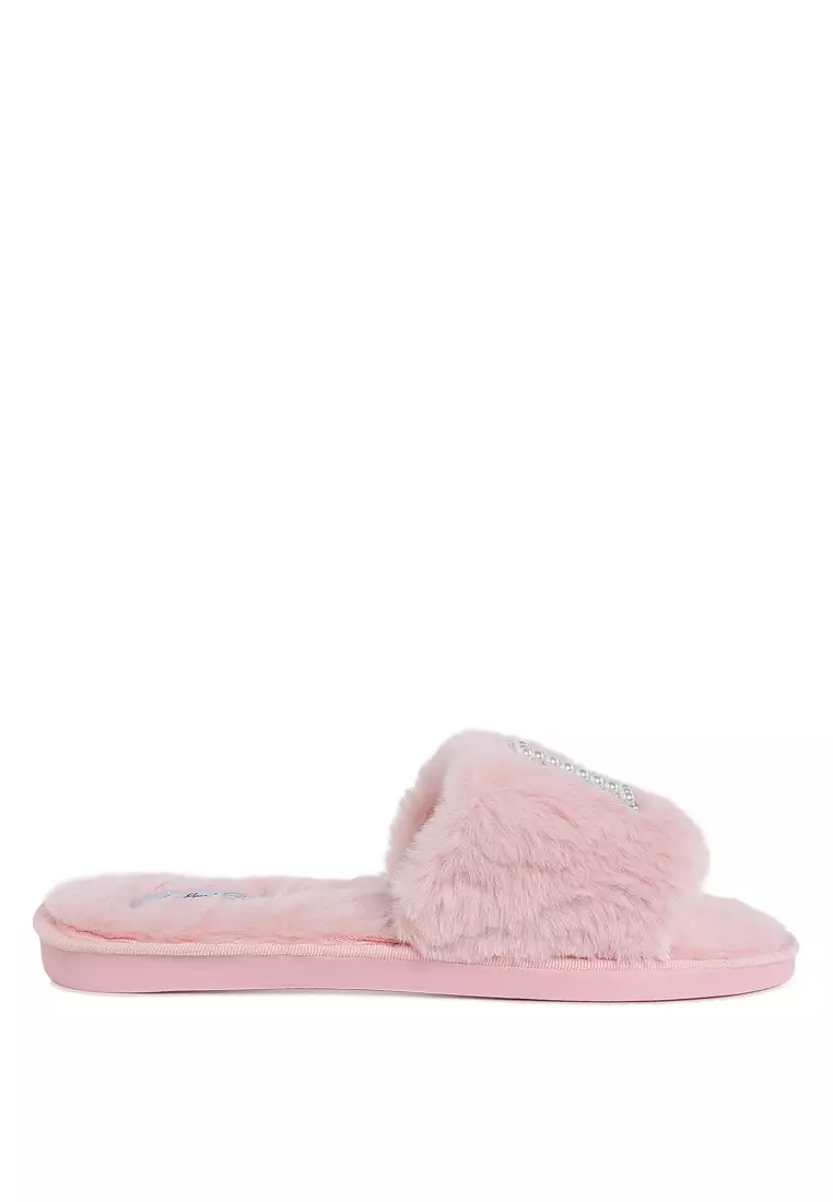 Discount on London Rag  shoes - SKU: Fur Sliders in Pink