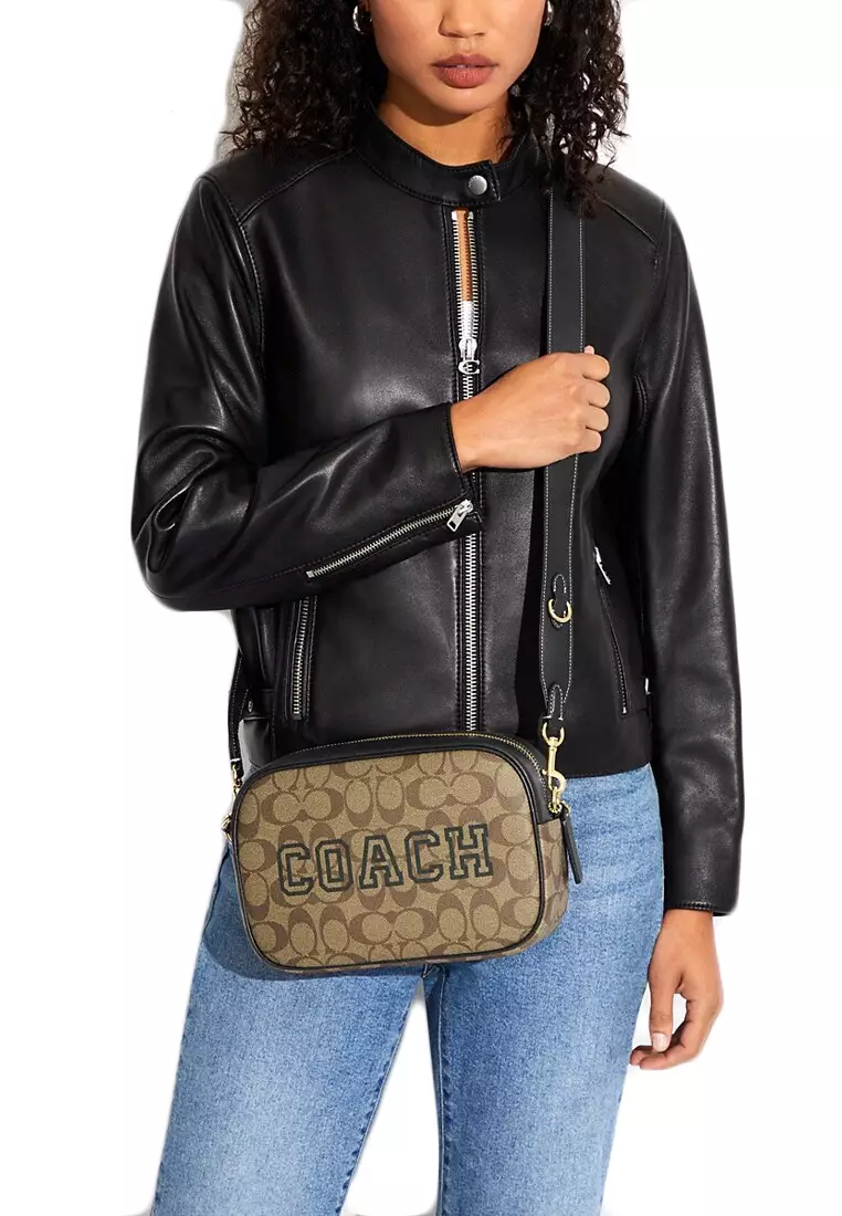 Buy Coach Coach Jamie Camera Bag In Signature Canvas With Varsity Motif