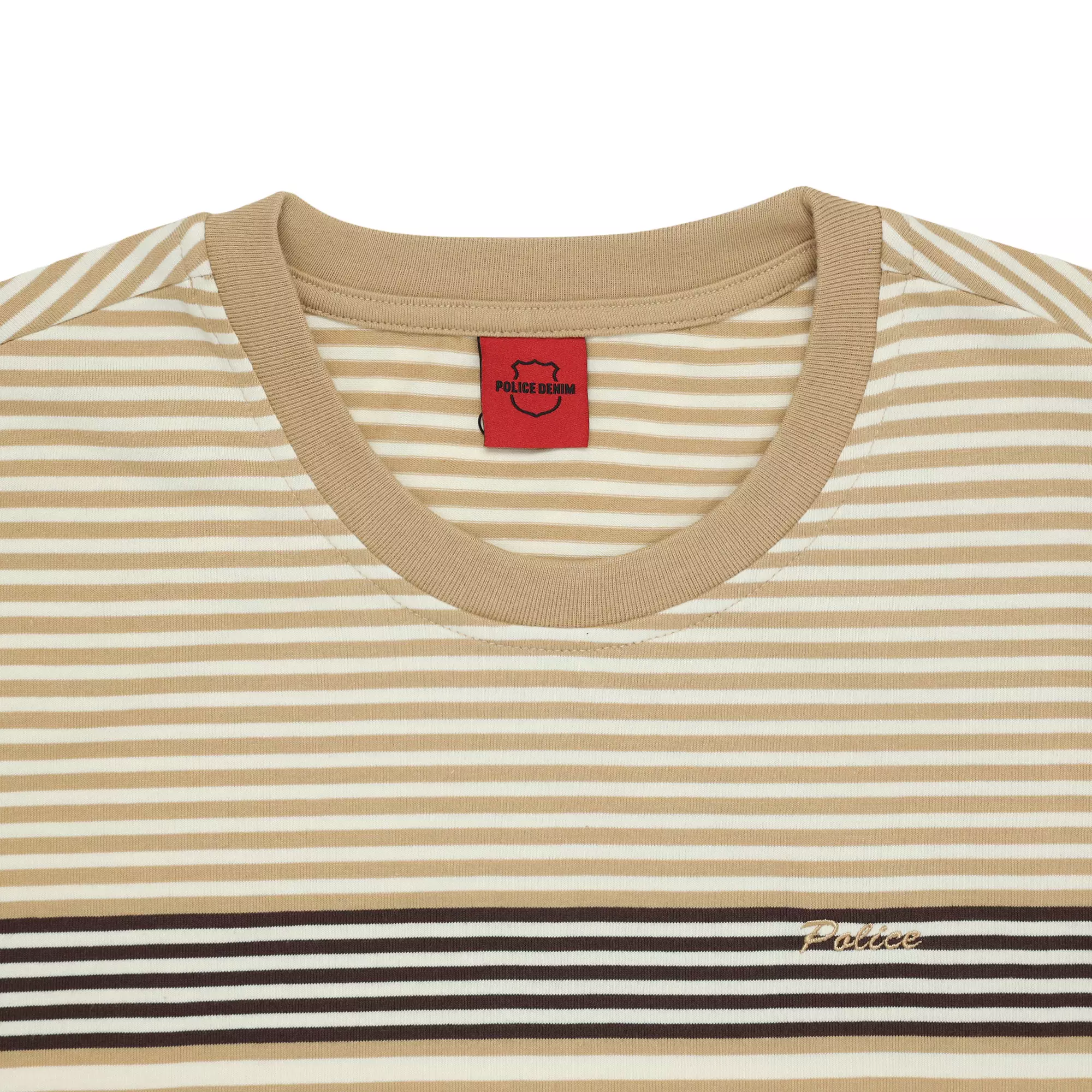 POLICE T-Shirt Salur Bordir Cotton Premium Pria