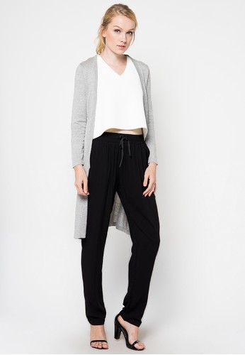 Jual Noir Sur Blanc Ladies Long Cardigan  Original ZALORA  