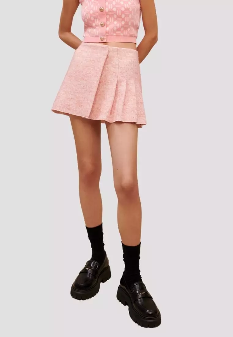 Pale pink mini outlet skirt