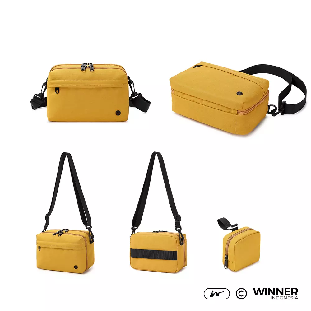 Tas Bahu Selempang Kecil Nylon Anti Air Wanita Korean Style Shoulder Sling Bag (T14-045-5505) - Kuning