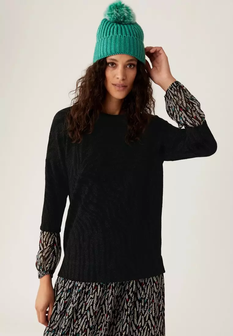 Buy MARKS & SPENCER Sparkly Animal Print Regular Fit Top 2024 Online