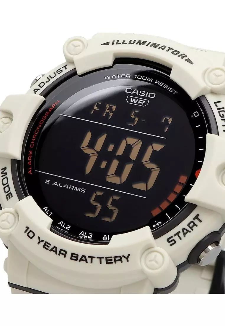 AE-1500WH-8B2V Sport Men's Digital Watch with Light Grey Resin Band