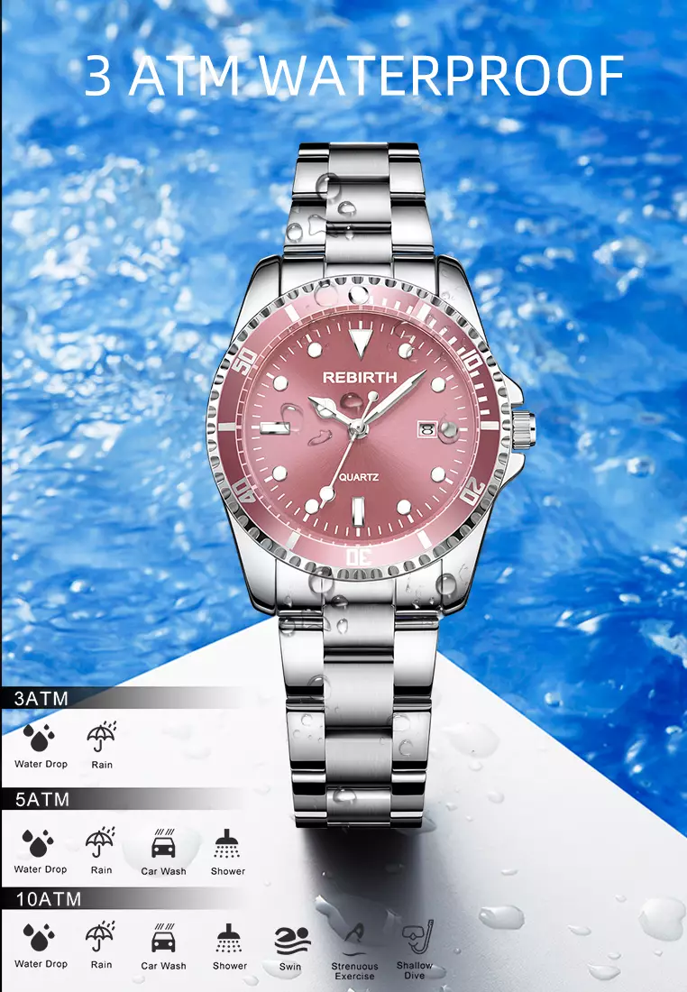 jam tangan wanita bisnis stainless steel strap waterproof fashion jam tangan cewek