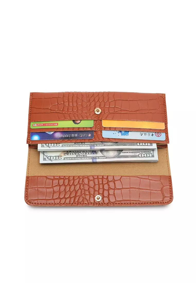 Women's 3-in-1 Handbag with Pouch & Purse (3-in-1 Tas Wanita & Dompet Wanita) - Cokelat