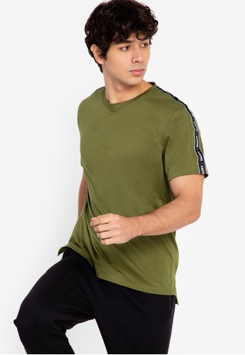 ZALORA ACTIVE green Side Trim T-Shirt 3660CAAC8404F7GS_1