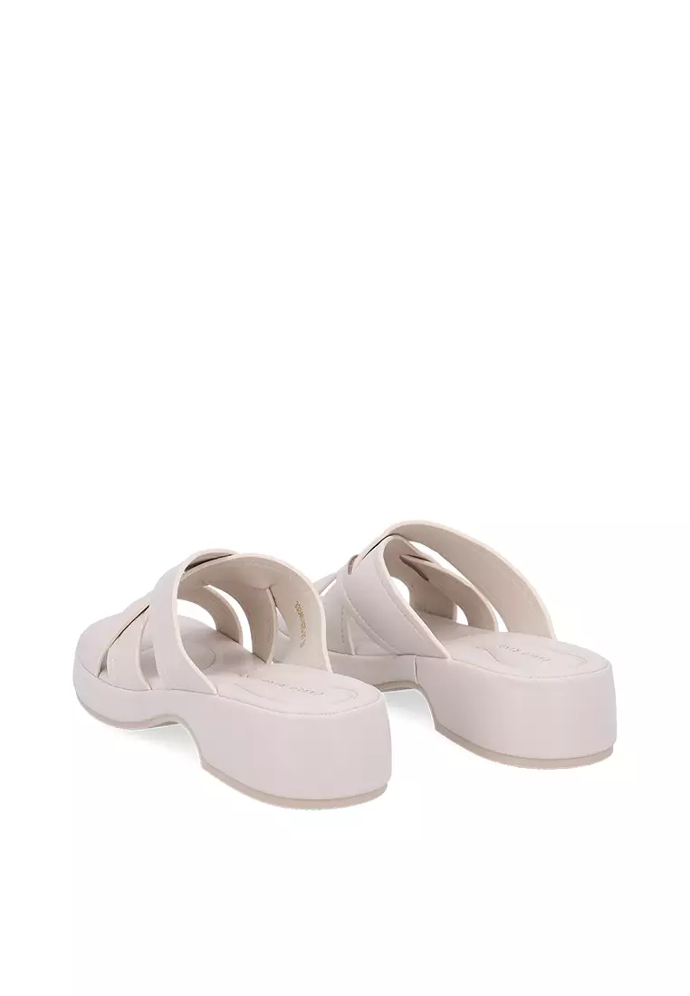 Beige CR Calla Wedge Sandals
