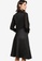 ck Calvin Klein black Wrinkle Free Cotton With Pleated Chiffon Sleeves Dress C2C19AA965DC57GS_2