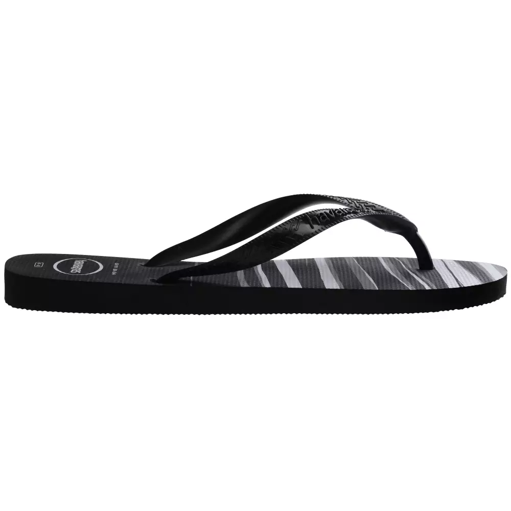 Havaianas 6001 Top Basic - Black/Black/Black/White - Sandal Pria