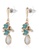 estele blue Estele Rose Gold Plated Aqua coloured Charms Hanging Earrings for Women DE782AC8DC2BB6GS_3