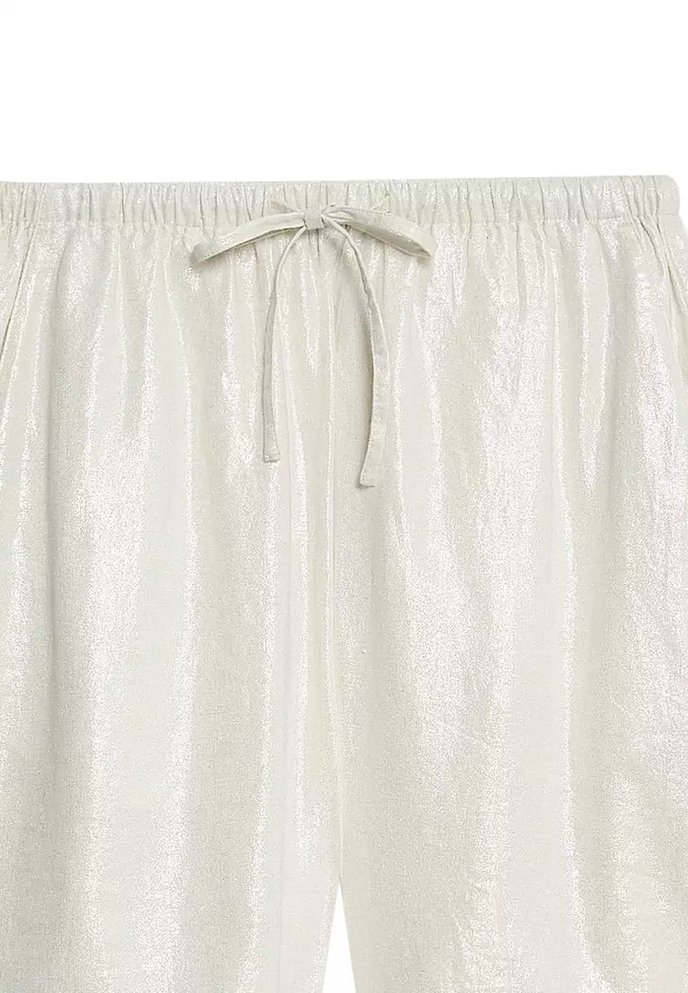 Linen Rich High Waisted Shorts