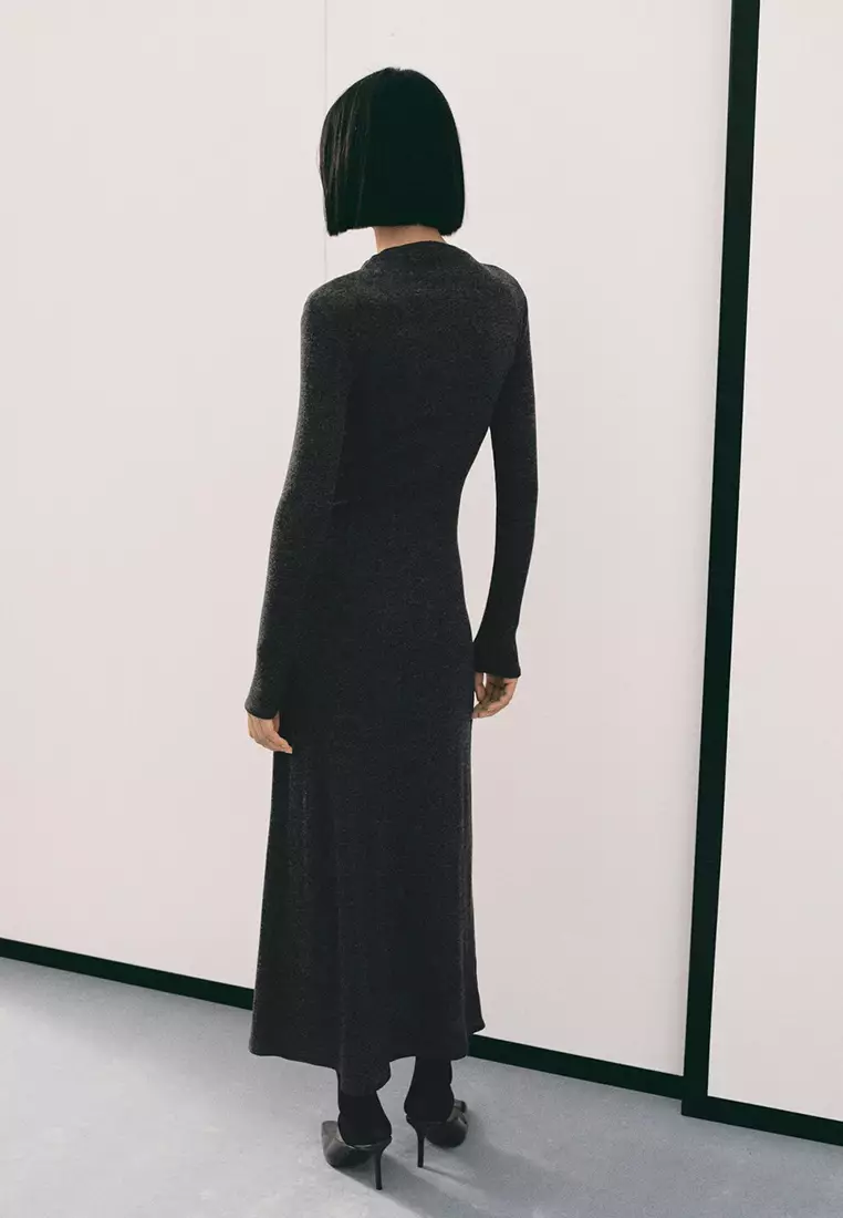 Ruched Dress with Ring