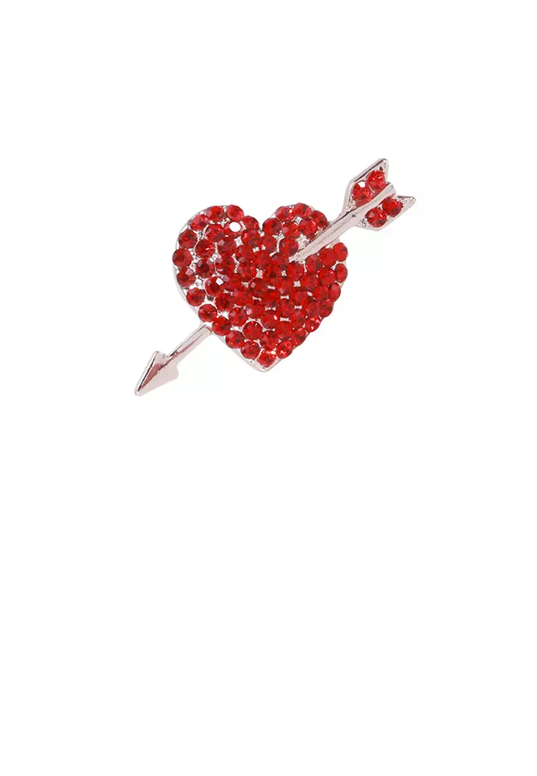 Red heart brooch hotsell