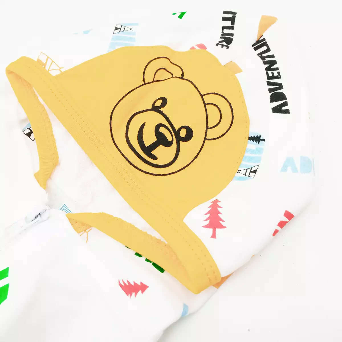 Wakakids Jaket Bayi Laki Laki Usia 6 Bulan Hingga 12 Bulan Sweater Anak Motif Bear Wild 4084 Kuning