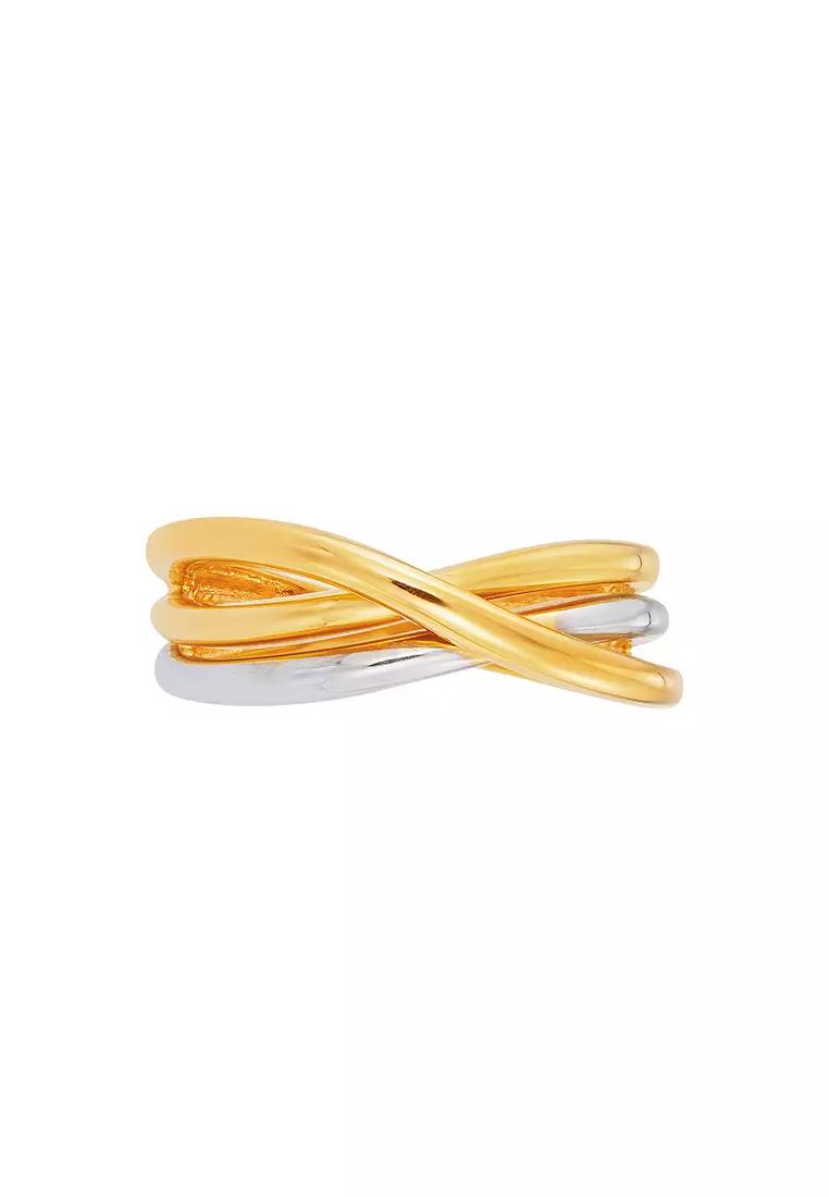 HABIB Oro Italia 916 Yellow and White Gold Ring GR53301123(YW)-BI (22K Gold)
