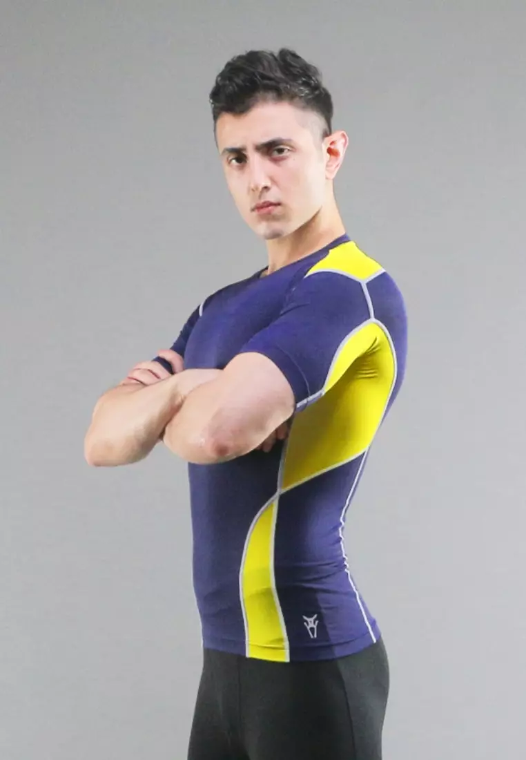 Amnig Men Maxforce Training Compression Top (Purple)