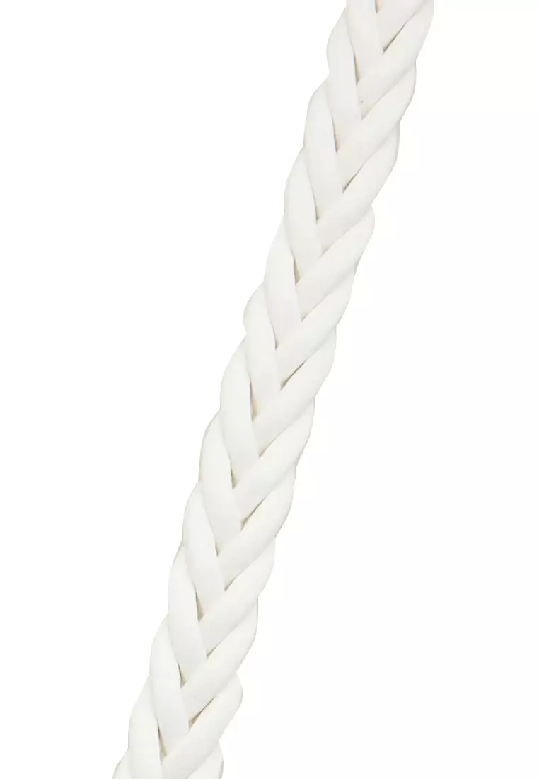 Imani Aksesoris Fashion Wanita Ikat Pinggang Model Kepang Casual Belt Slim Design Material Leather ORIGINAL - White