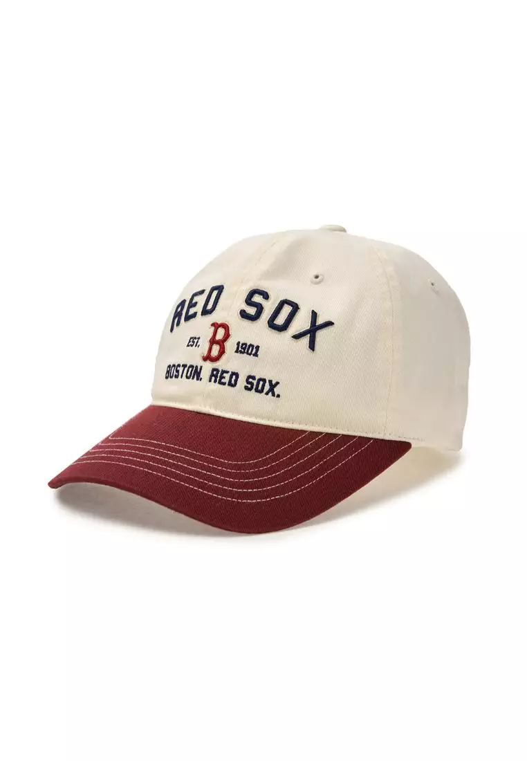 VARSITY LETTERING COLOR BLOCK UNSTRUCTURED BALL CAP BOSTON RED SOX