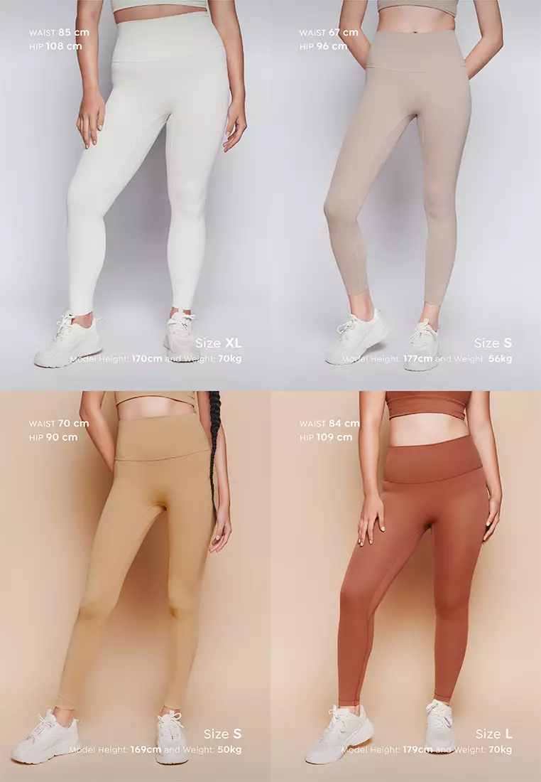 Jual Happyfit HAPPYFIT JENNIE High Waist Leggings Coconut Milk