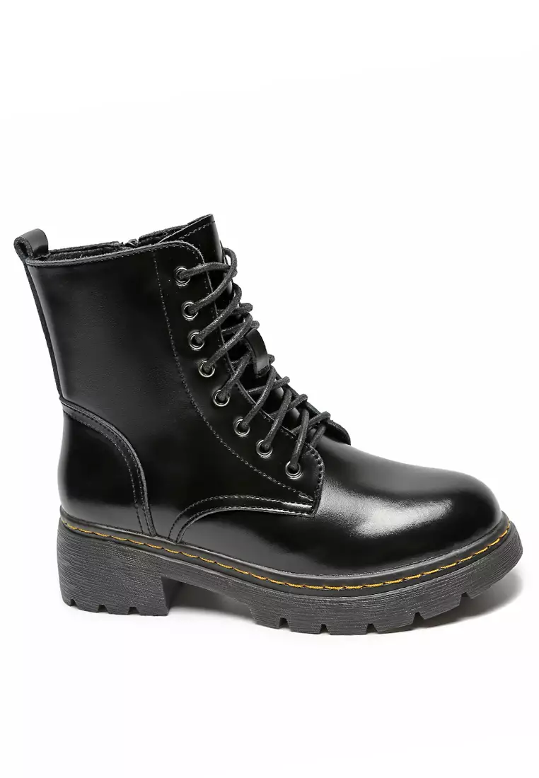 Twenty Eight Shoes Platform Leather Martin Boots MZ85770