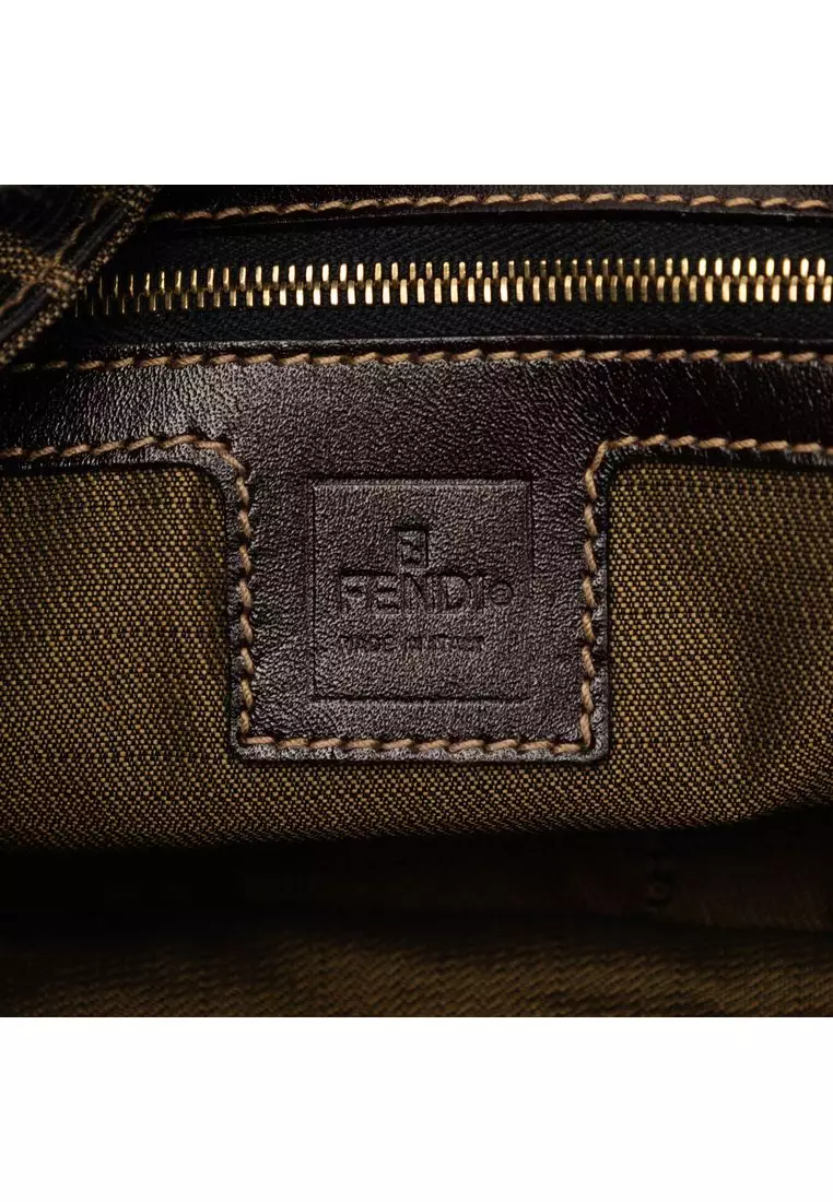 Pre-Loved Fendi Zucca Canvas Shoulder Bag