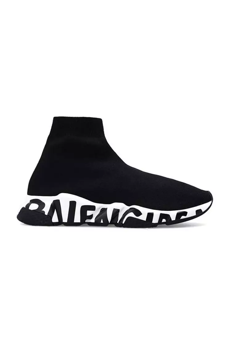 Buy BALENCIAGA Graffiti Women's Sneakers in Black/White | ZALORA