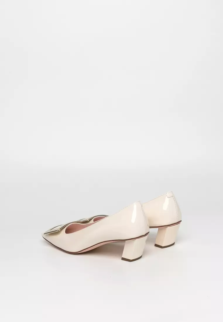 Buy Roger Vivier Belle Vivier Metal Buckle In Patent Leather Pumps