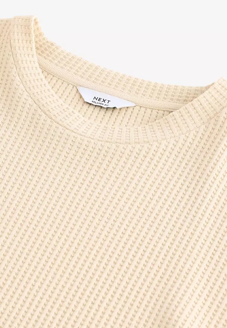 MESH TEXTURE T-SHIRT - Taupe grey | ZARA Singapore