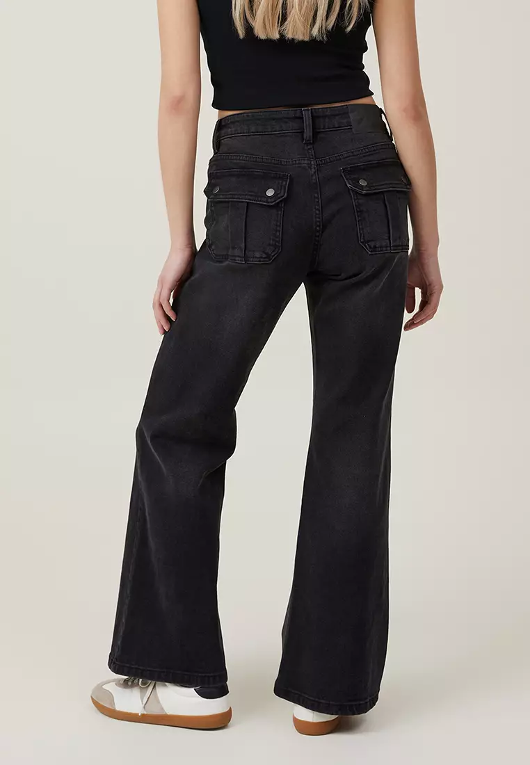 Cotton On Stretch Bootcut Flare Jeans Asia Fit 2024, Buy Cotton On Online