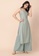 Indya green Mint Grid Foil Strappy Straight Kurta A08E7AA428A91CGS_5