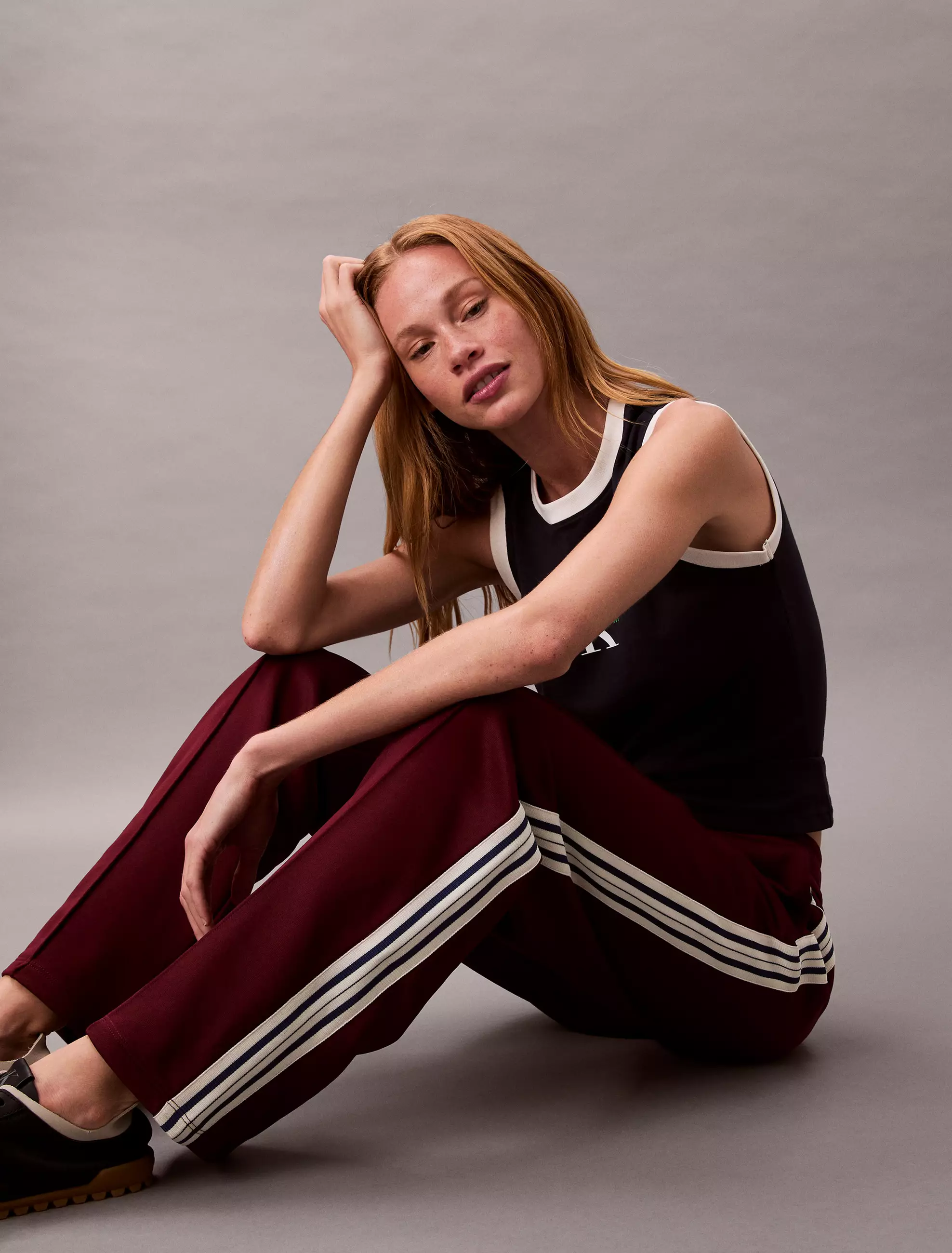 Calvin Klein - High Shine French Terry Track Pants