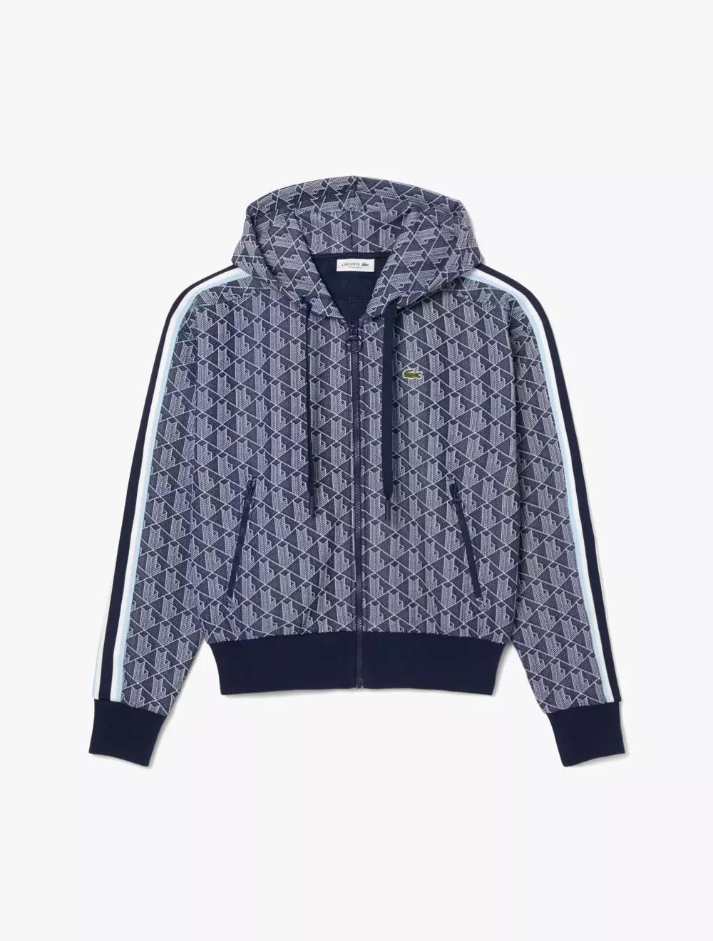 Jacquard Monogram Hoodie - Blue