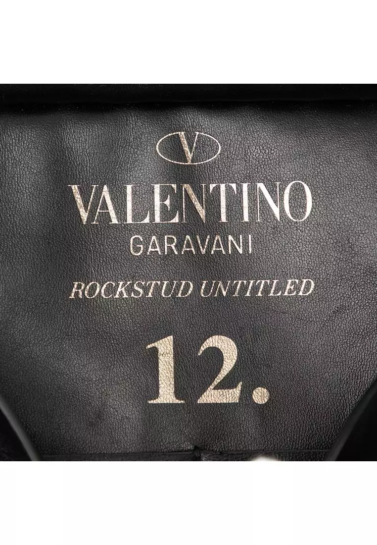 Pre-Loved Valentino Leather Rockstud Untitled Envelope Clutch