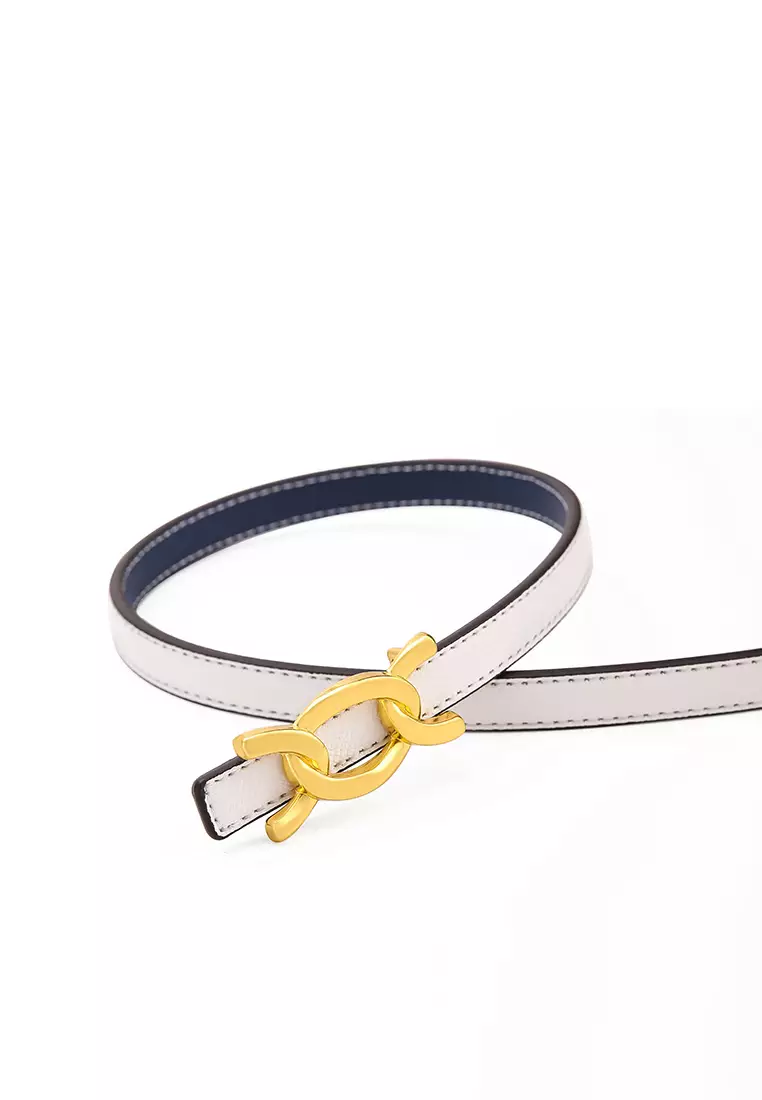 GYKACO ALDEN Navy White - Ikat Pinggang Wanita - Fashion Belt / Sabuk