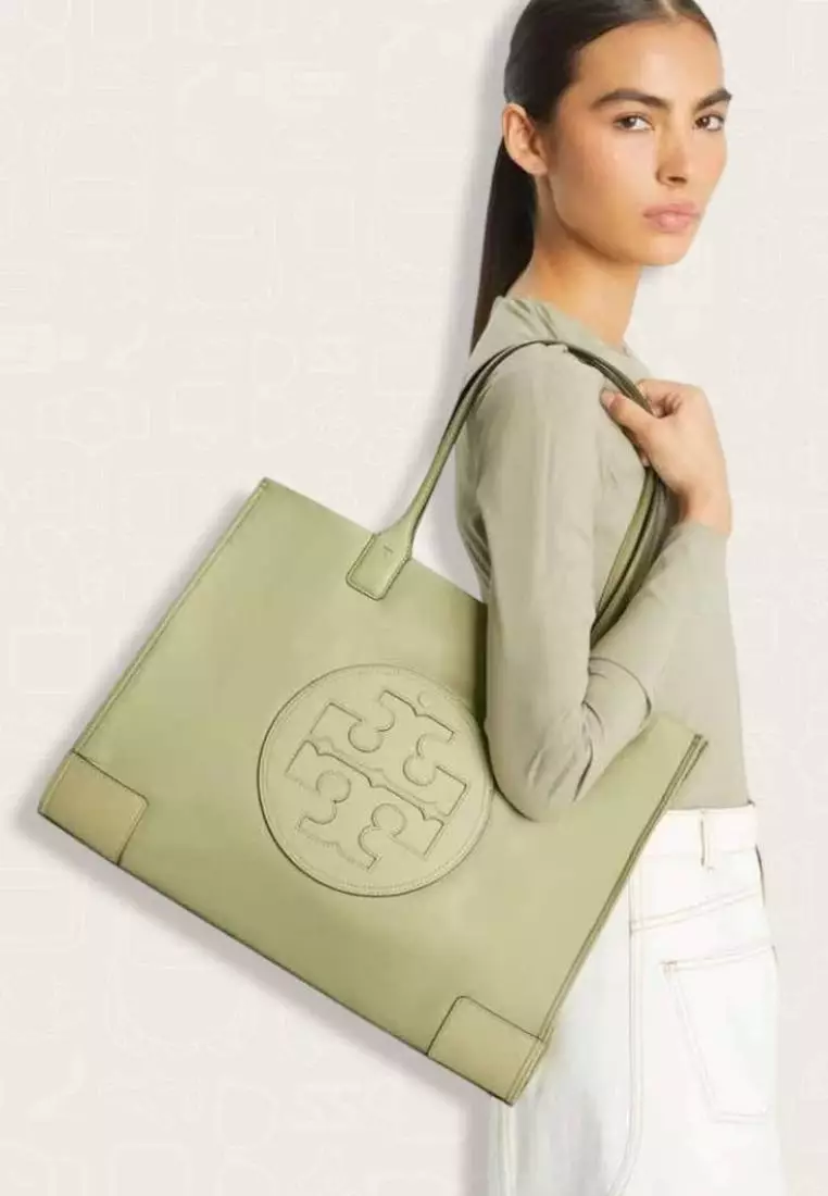 Tory Burch Ella Tote Olive Sprig