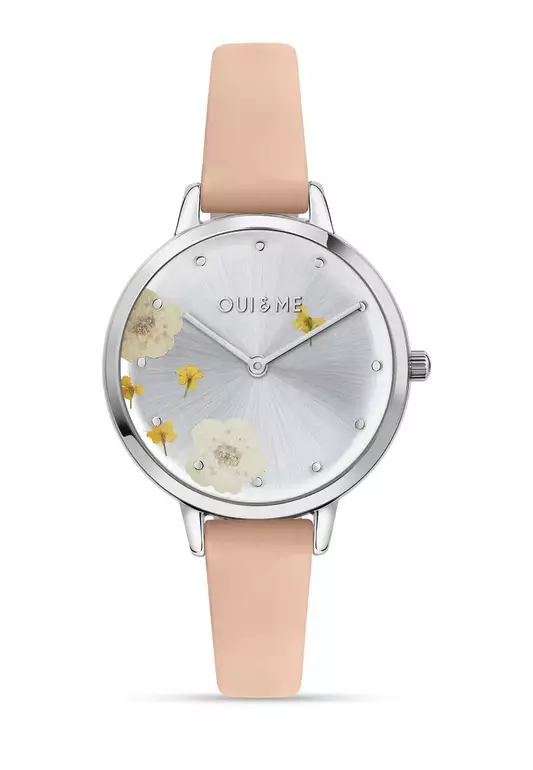 [Sustainable Watch] Oui & Me Fleurette 34mm Women's Recycled Leather Strap Quartz Watch ME010372