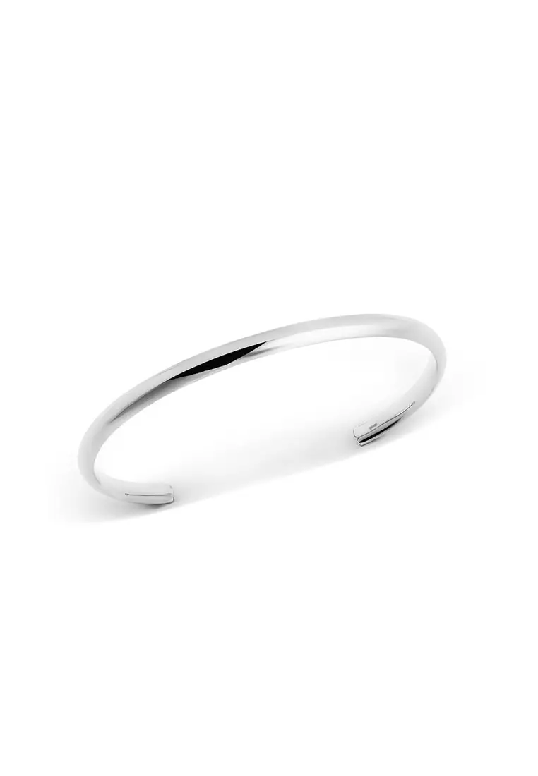 Classic Arch Cuff Silver 4mm - Unisex Bracelet for women and men stainless steel Bracelet DW Official Authentic Original