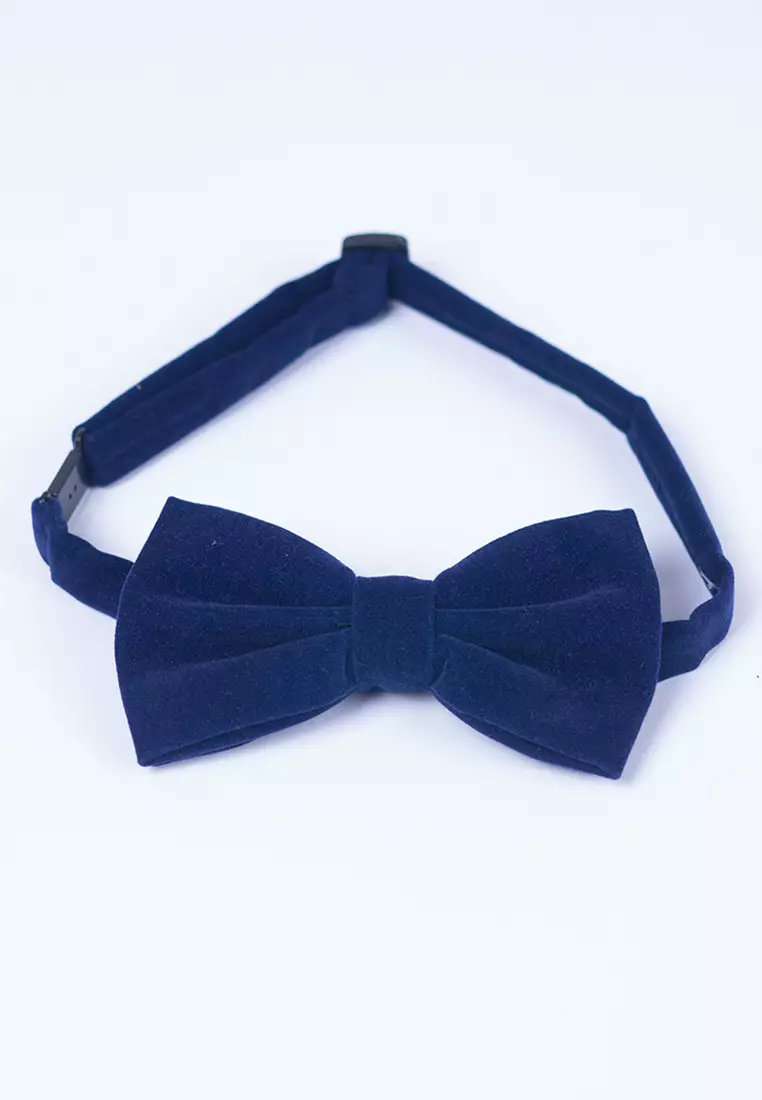 Dasi kupu kupu bowtie wedding bahan suede / beludru navy