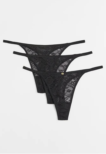 Buy Hu0026M 3-Pack Lace Thong Briefs 2023 Online | ZALORA Singapore