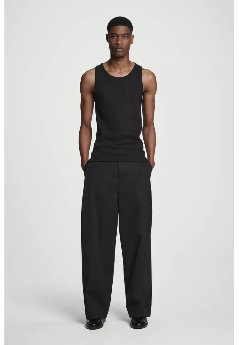SLIM RIBBED COTTON TANK TOP