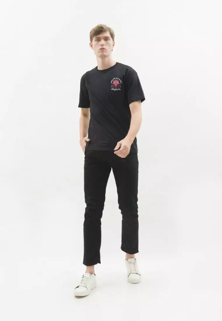 Kaos hitam t shirt polos houseofcuff motif Born Tiger READY HINGGA 4XL